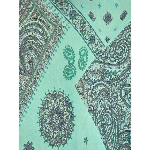 St. Michael Marks & Spencer Boho Fairy Women's Dress Sz 12 Blue Paisley - Picture 2 of 7